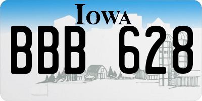 IA license plate BBB628