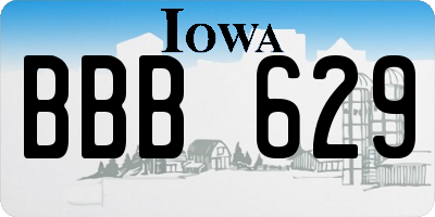 IA license plate BBB629
