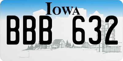 IA license plate BBB632