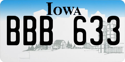 IA license plate BBB633