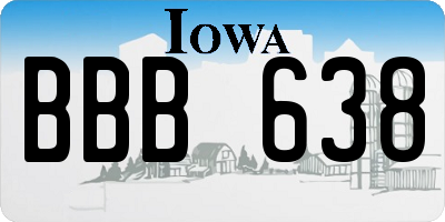 IA license plate BBB638