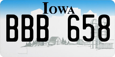 IA license plate BBB658