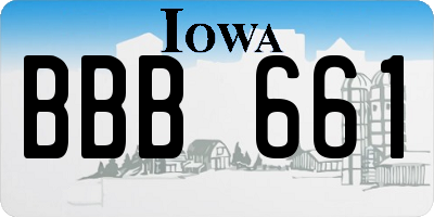 IA license plate BBB661