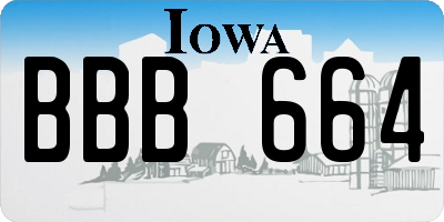 IA license plate BBB664