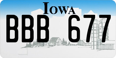 IA license plate BBB677