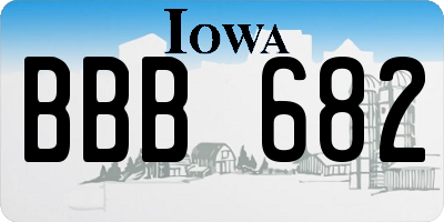 IA license plate BBB682