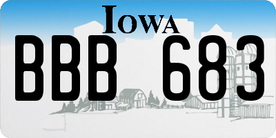 IA license plate BBB683