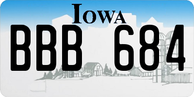 IA license plate BBB684