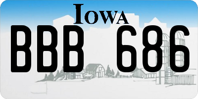 IA license plate BBB686