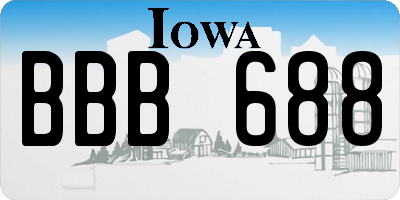 IA license plate BBB688