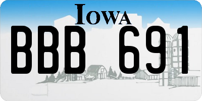IA license plate BBB691