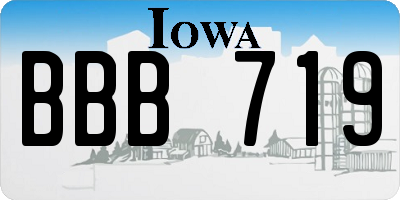 IA license plate BBB719