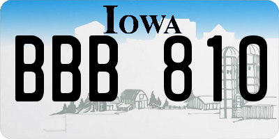 IA license plate BBB810