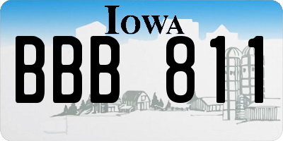 IA license plate BBB811