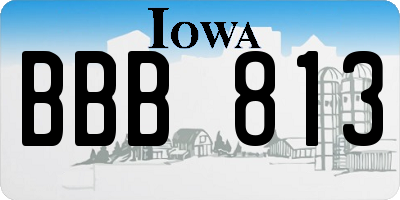 IA license plate BBB813