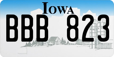 IA license plate BBB823