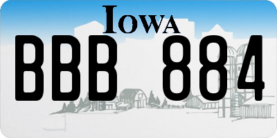 IA license plate BBB884