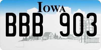 IA license plate BBB903