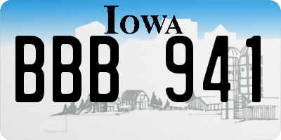 IA license plate BBB941
