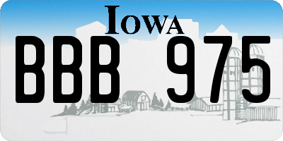 IA license plate BBB975