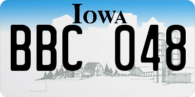 IA license plate BBC048
