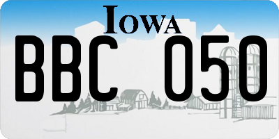 IA license plate BBC050