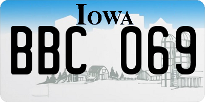 IA license plate BBC069