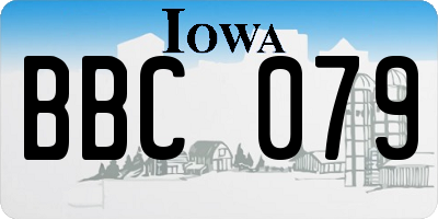 IA license plate BBC079