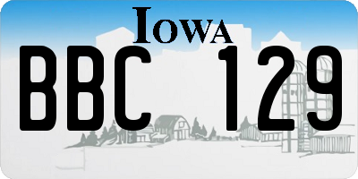 IA license plate BBC129