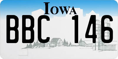 IA license plate BBC146