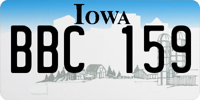 IA license plate BBC159
