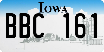 IA license plate BBC161