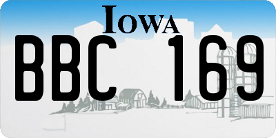 IA license plate BBC169