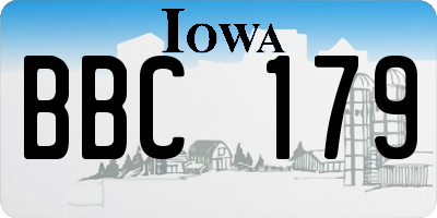 IA license plate BBC179