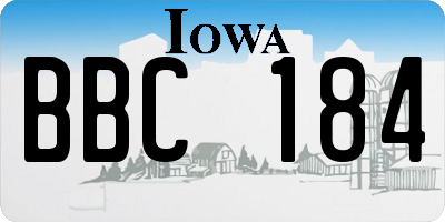 IA license plate BBC184