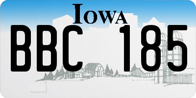 IA license plate BBC185