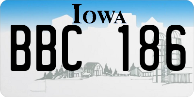 IA license plate BBC186