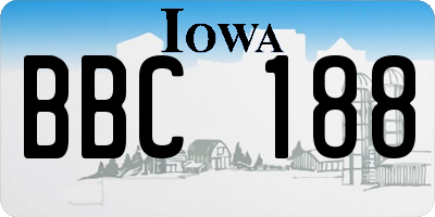 IA license plate BBC188