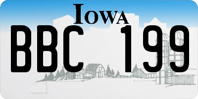 IA license plate BBC199