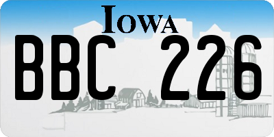 IA license plate BBC226