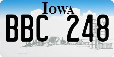 IA license plate BBC248