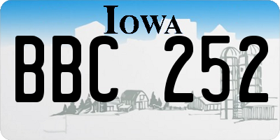 IA license plate BBC252