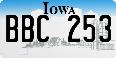 IA license plate BBC253