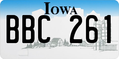 IA license plate BBC261
