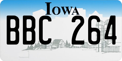 IA license plate BBC264