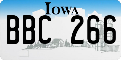 IA license plate BBC266