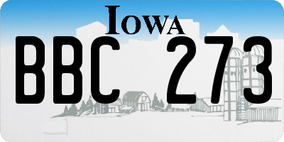 IA license plate BBC273