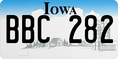 IA license plate BBC282