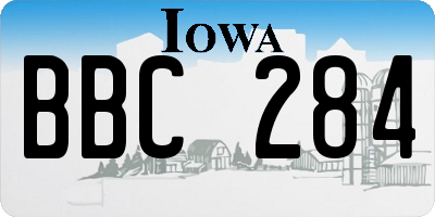 IA license plate BBC284