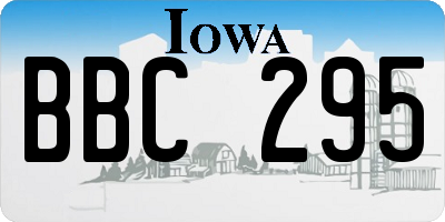IA license plate BBC295
